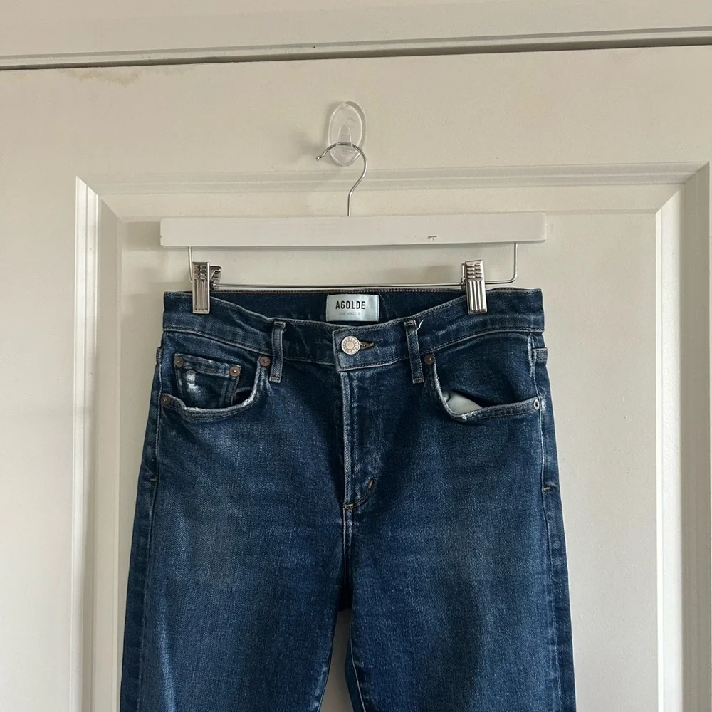 Agolde Sophie High Rise Skinny Denim Blue Jeans Size 27